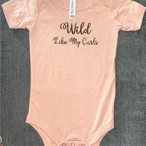 Bella Canvas Peach 'Wild Like My Curls' Bodysuit